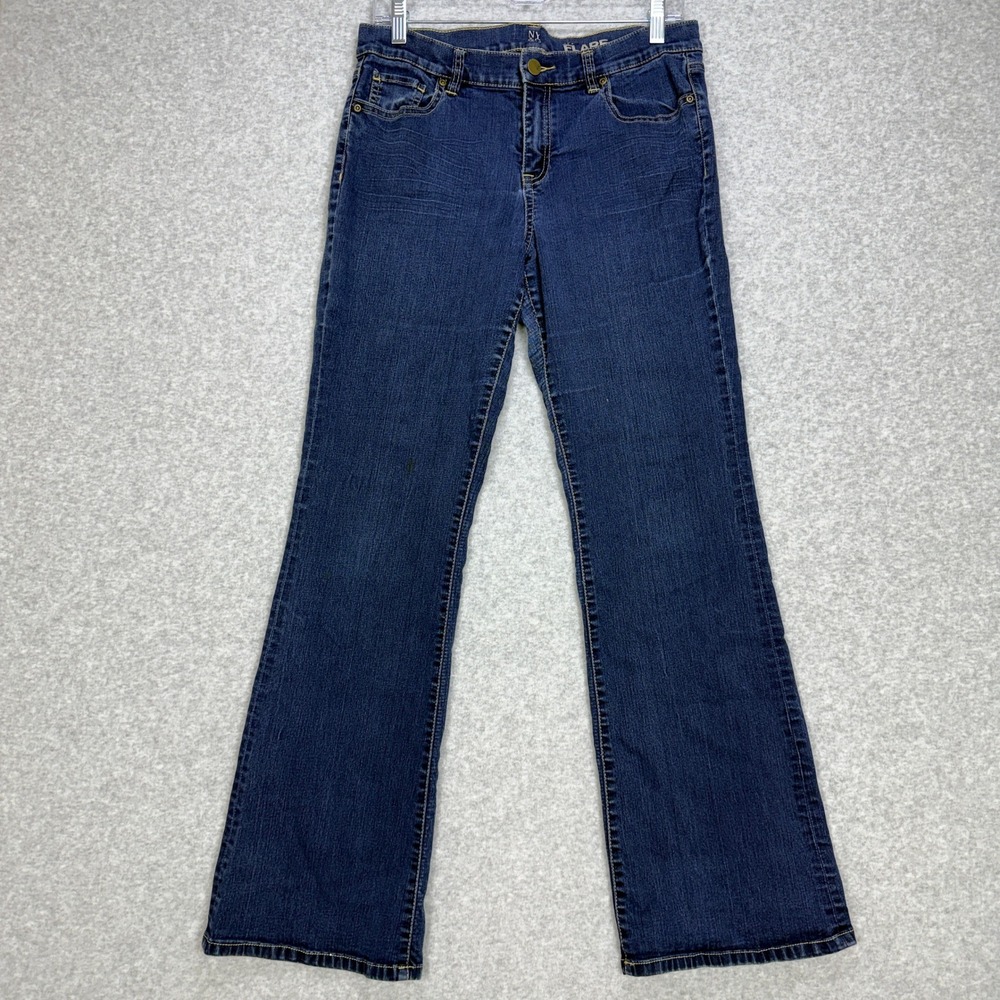 NY&C Flare Jeans Women 10 Blue Bootcut Boho Indie Retro Classic Indie Retro